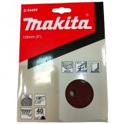 Makita D-54499 Диск шлифовальный 8 отв.коричневый D125 мм, A40, 10 шт.